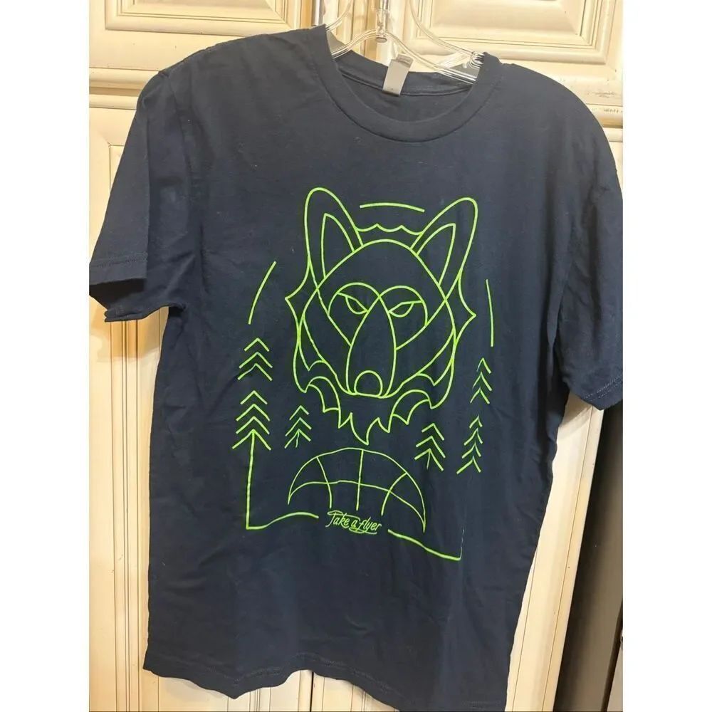 Next Level Apparel Men's Take A Flyer Headfler Brewing T-shirt Navy Medium
